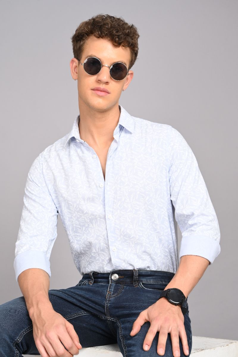 Rodium Classic Cotton Shirt - Sky Blue