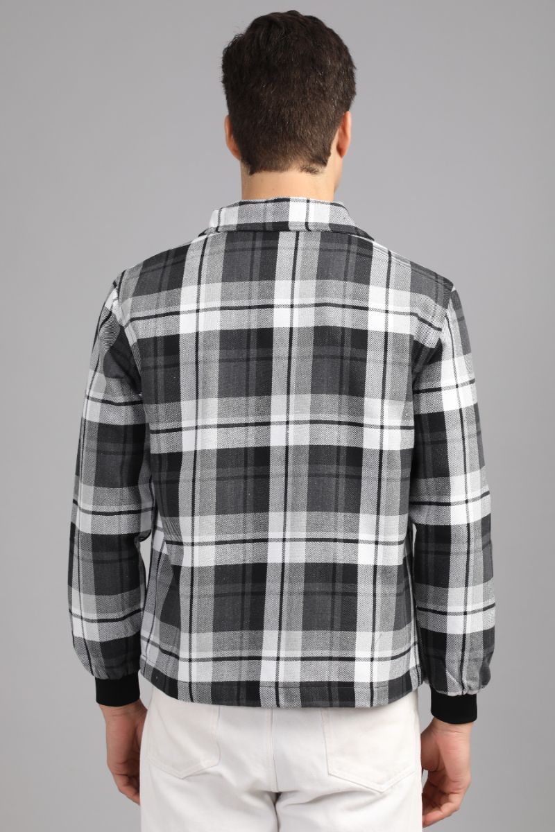 Men’s Urban Edge Check Shacket | Signature Zip-Up Style view 3