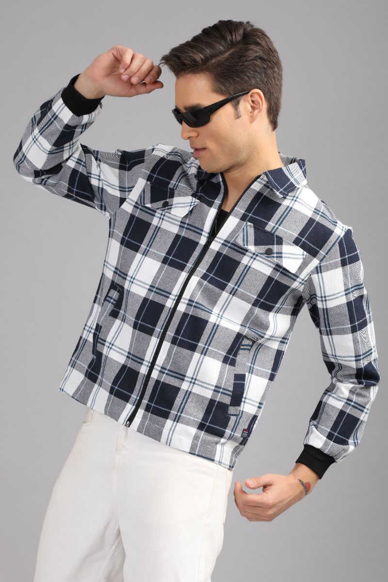 Men’s Urban Edge Check Shacket | Signature Zip-Up Style view 4
