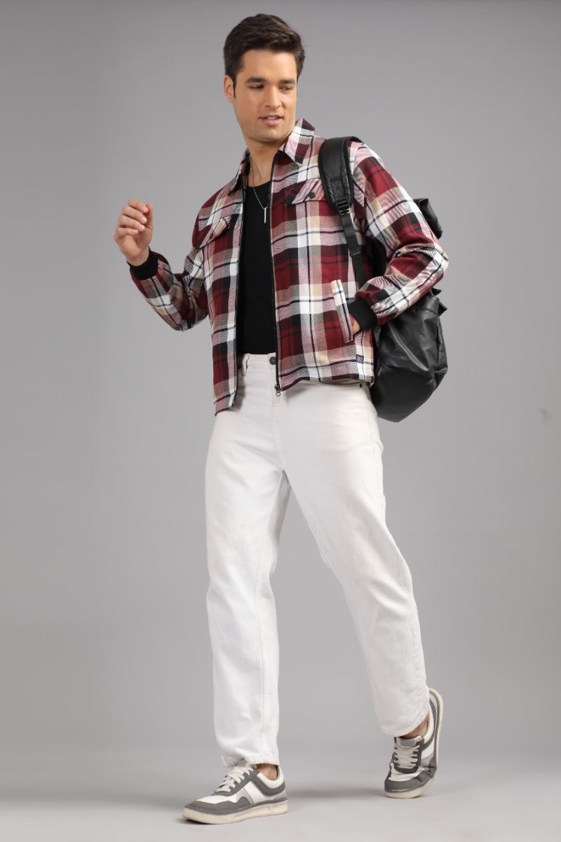 Men’s Urban Edge Check Shacket | Signature Zip-Up Style view 5