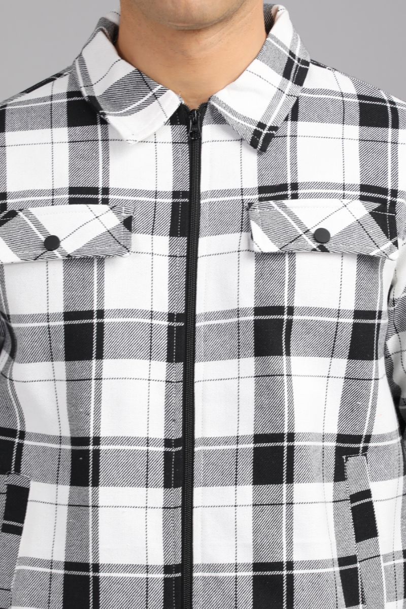 Men’s Urban Edge Check Shacket | Signature Zip-Up Style view 2