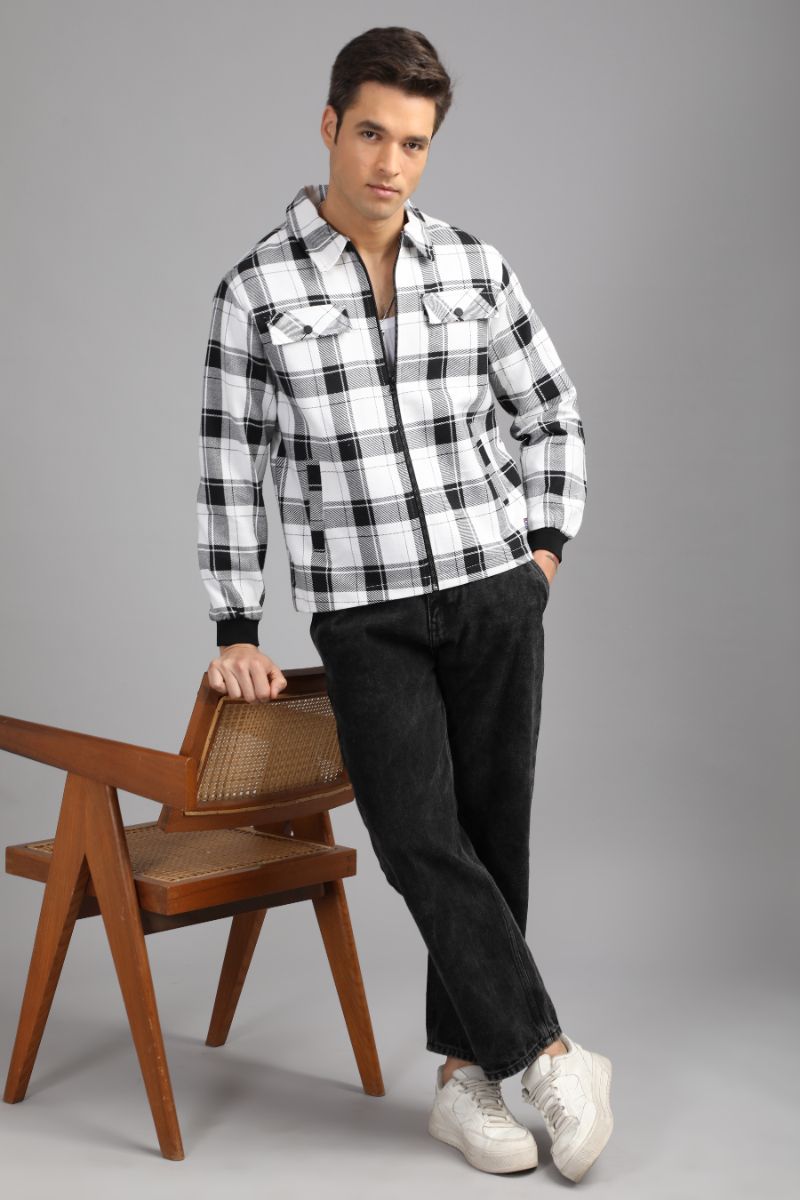 Men’s Urban Edge Check Shacket | Signature Zip-Up Style view 5
