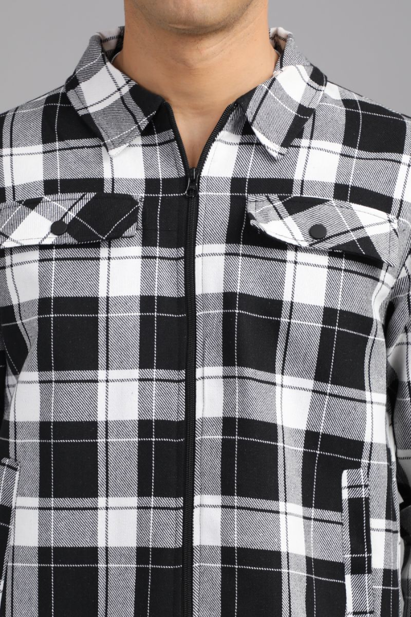 Men’s Urban Edge Check Shacket | Signature Zip-Up Style view 2