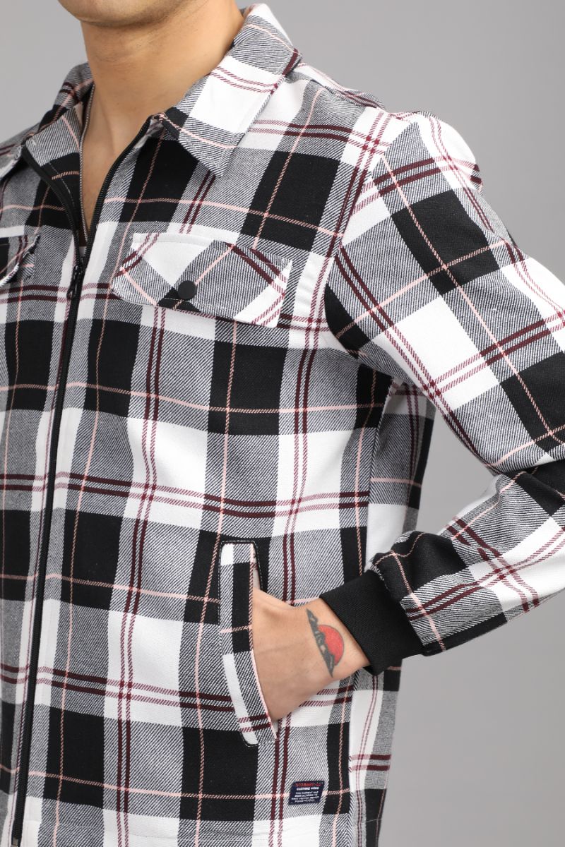 Men’s Urban Edge Check Shacket | Signature Zip-Up Style view 4