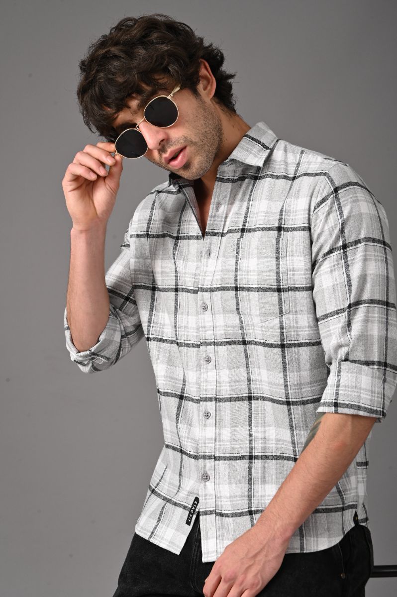 Pure Cotton Checks Shirt for Men | Premium Semi-Formal Style view 2
