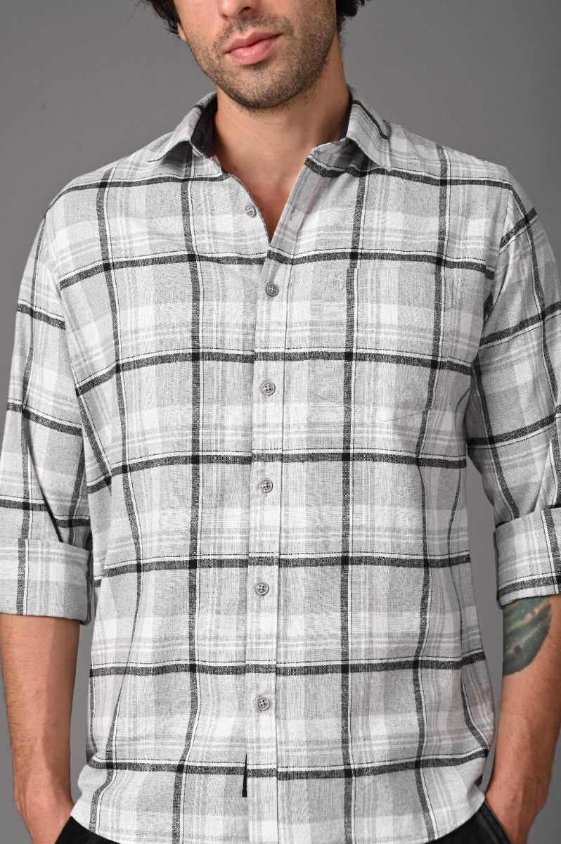 Pure Cotton Checks Shirt for Men | Premium Semi-Formal Style view 3