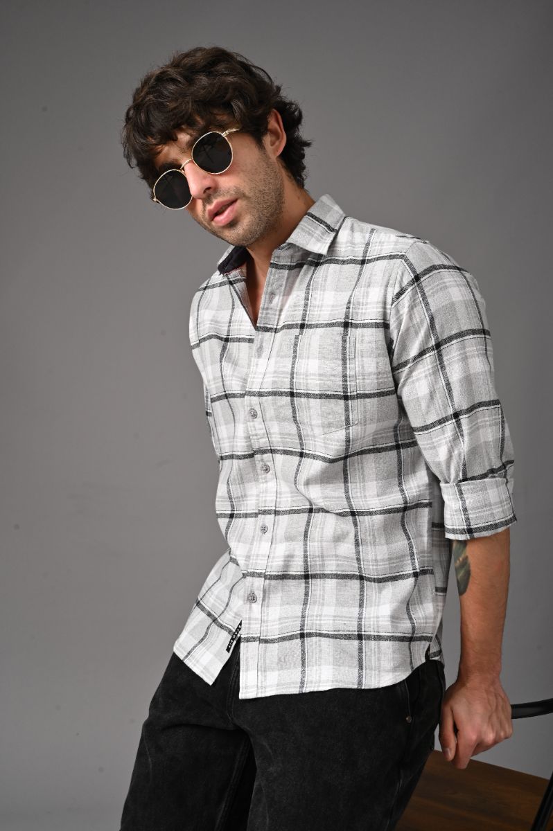 Pure Cotton Checks Shirt for Men | Premium Semi-Formal Style view 5