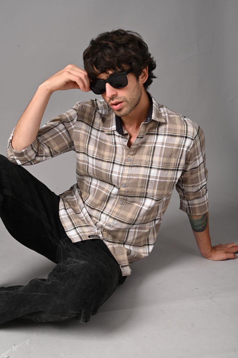 Pure Cotton Checks Shirt for Men | Premium Semi-Formal Style