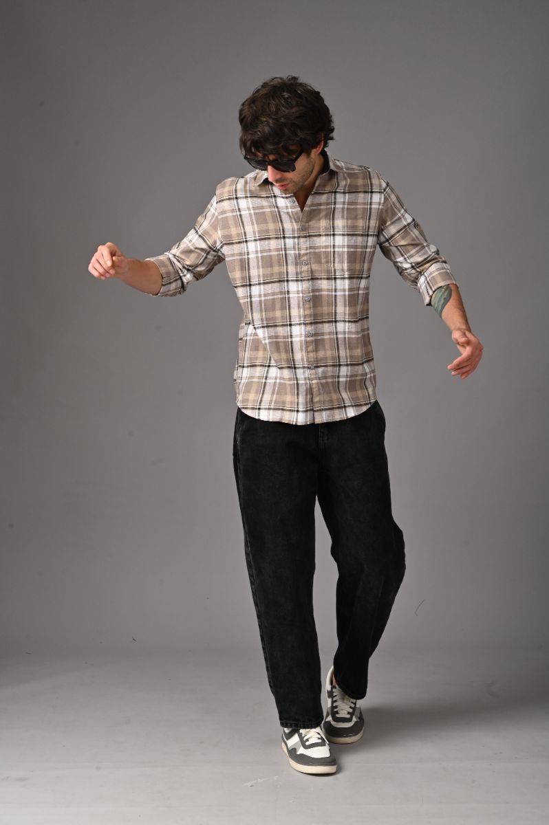 Pure Cotton Checks Shirt for Men | Premium Semi-Formal Style view 4